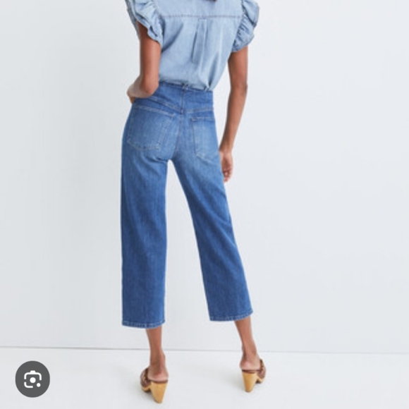 Veronica Beard Crosbie Wide Leg Crop Jean - Picture 2 of 10